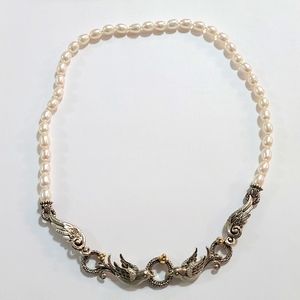 New - Barbara Bixby Pearl Love Bird Necklace